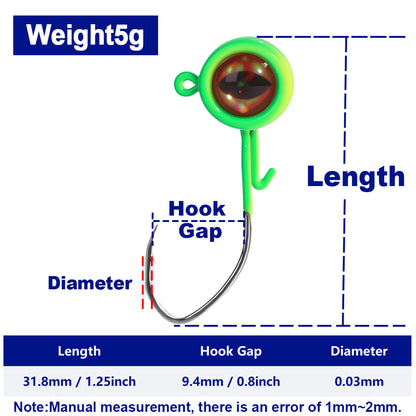 Jig Heads Hook 3D Eyes Fishing Hooks