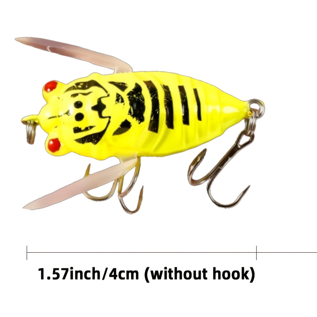 1pcs Cicada Fishing Catcher Fishing Tackle Realistic Cicada Shaped Fake Catching Reusable Swim Baits for Lake Pond