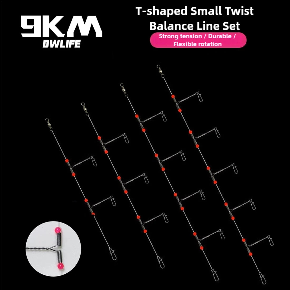 5~20Pcs 3 Way Swivel Connectors Fishing Catfish Rig