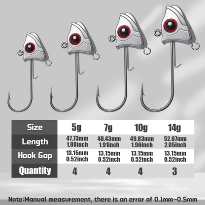 Fishing Jig Head Hook 15pcs