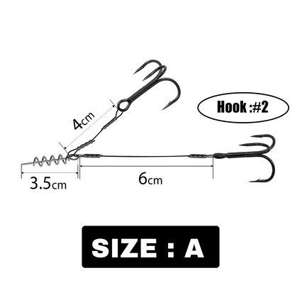 Stinger Rig Pike Stinger Hooks  with Treble Hook