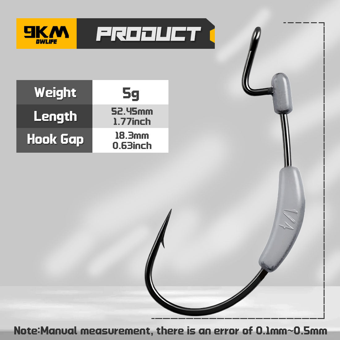Ewg Hook with Weighted Worm Soft Hook
