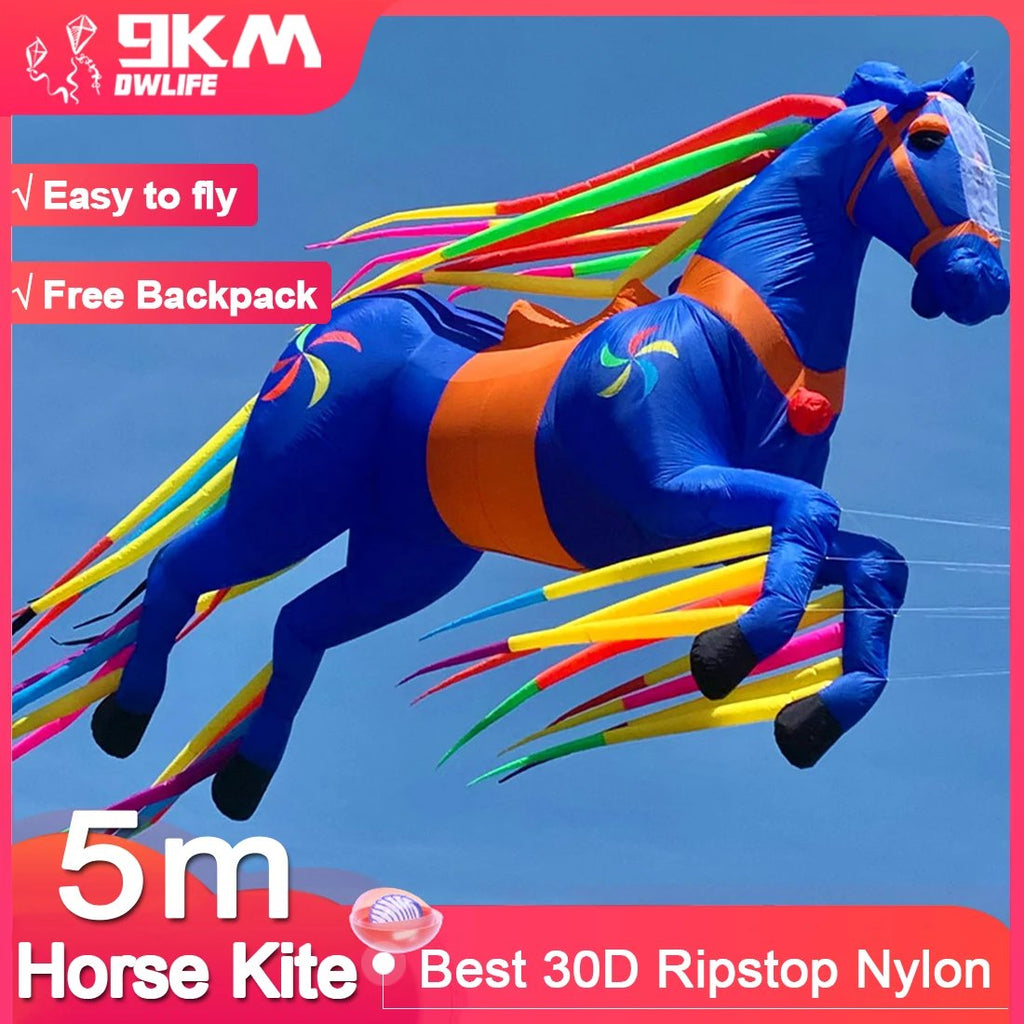 5m Horse Kite Soft Inflatable Line Laundry Kite 