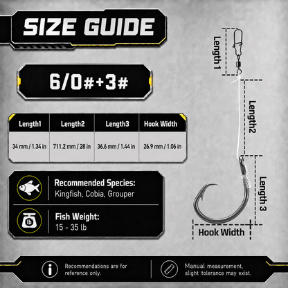 9KM Pre-Tied Inline Circle Hook 5-10pcs 4X Strong Non-Offset Fishing Hook with Leader Line for Surf Rig Saltwater