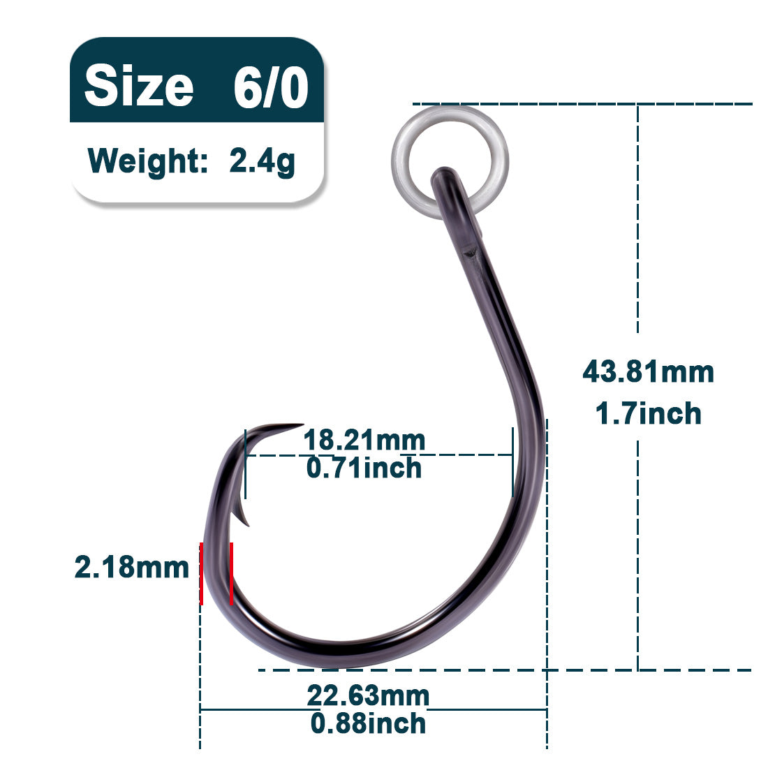 Circle Hooks Fishing with Ringed Eye