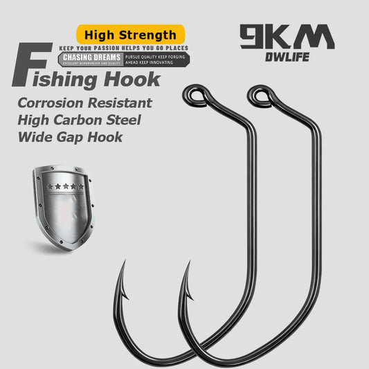 60-Degree Aberdeen Jig Hooks Long Shank Fishing Hooks for Crappie Panfish Swimbait