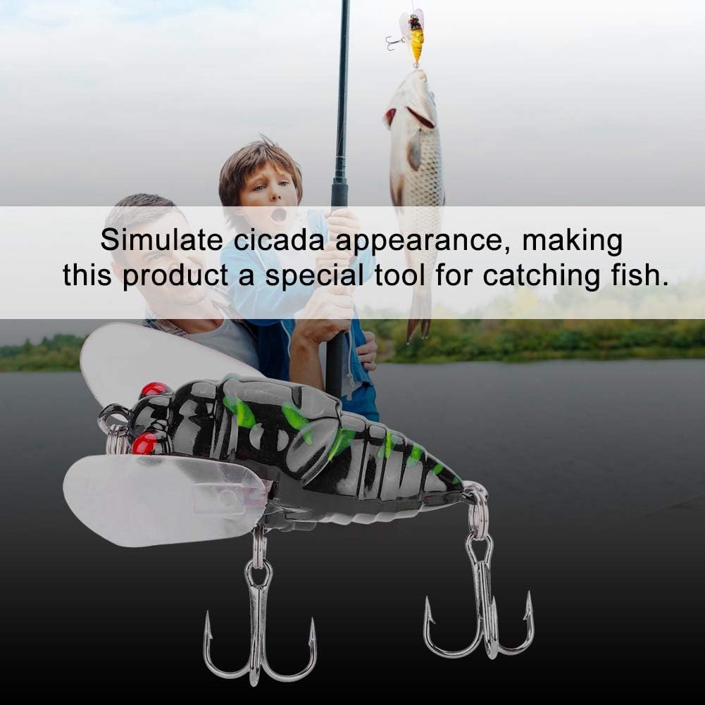 1pcs Cicada Fishing Catcher Fishing Tackle Realistic Cicada Shaped Fake Catching Reusable Swim Baits for Lake Pond