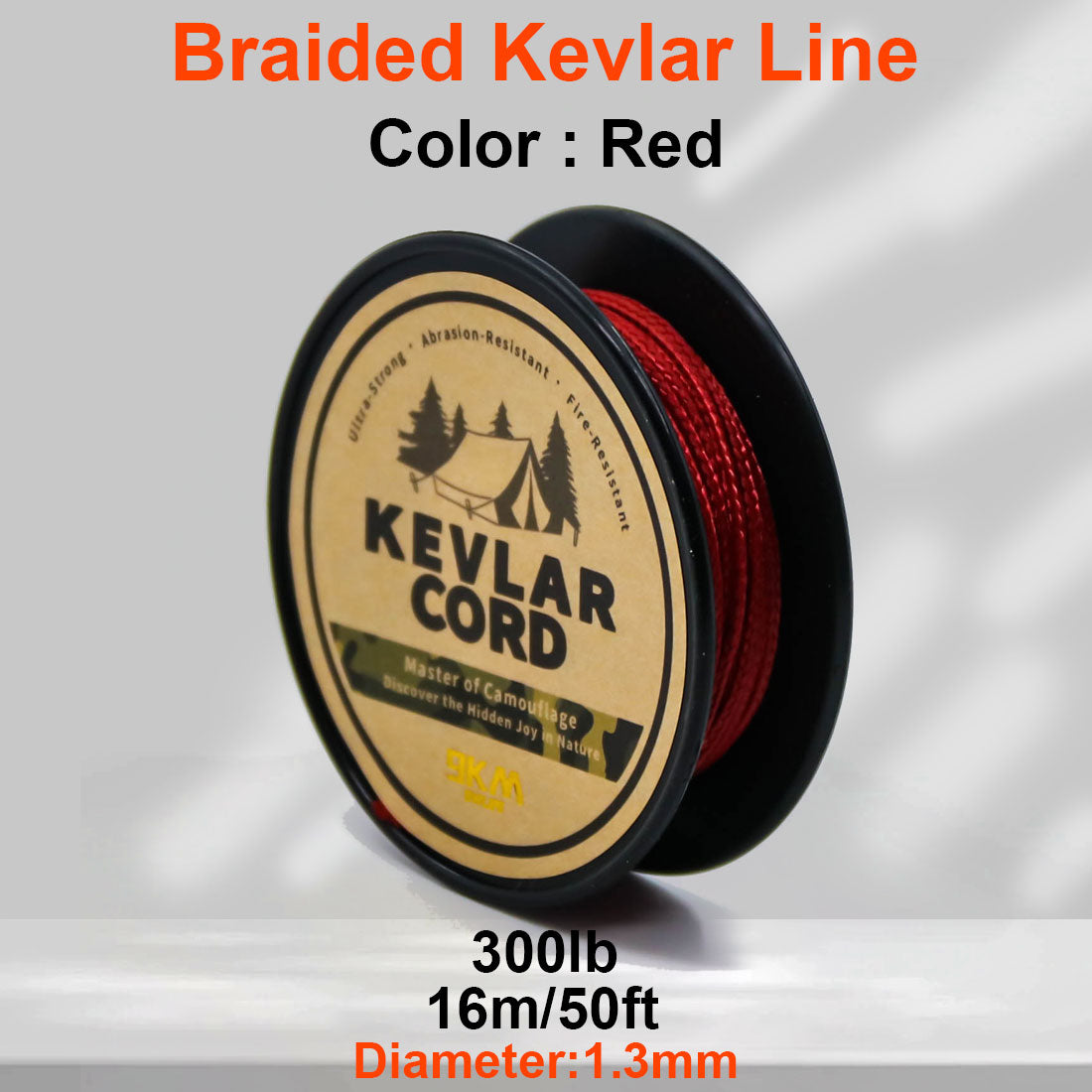 150lb-1500lb Red Braided Kevlar Line