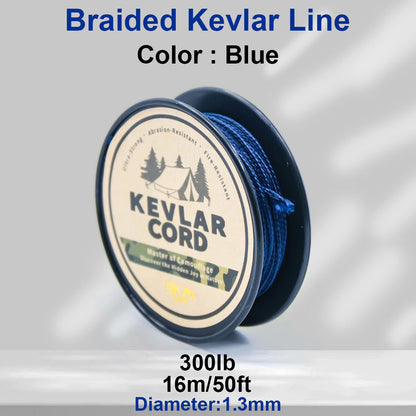 150lb-1500lb Blue Braided Kevlar Line