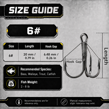 9KM Weedless Treble Hook 8pcs-24pcs Replacement Hooks for Baits Triple Hook with Weedless Wire Guard