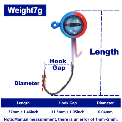Jig Heads Hook 3D Eyes Fishing Hooks