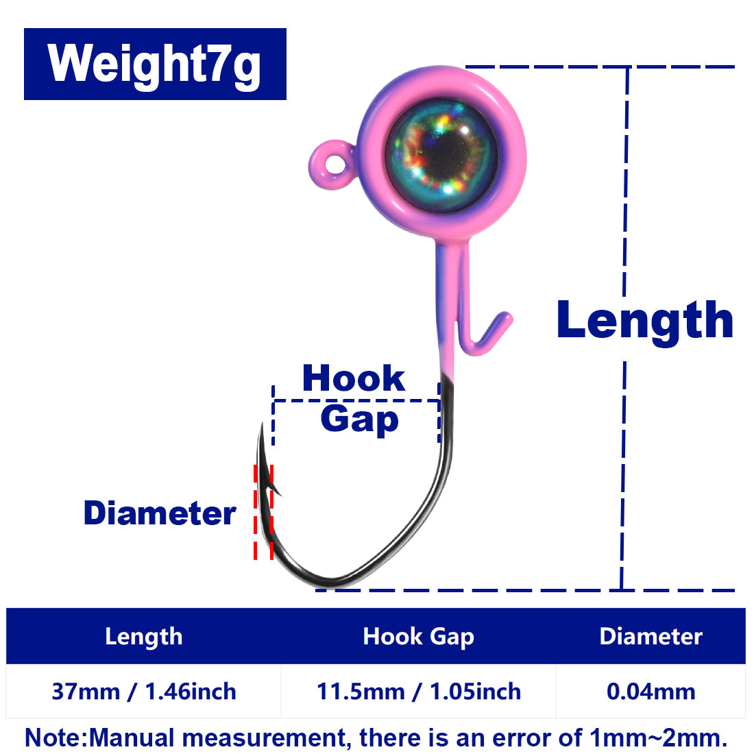 Jig Heads Hook 3D Eyes Fishing Hooks