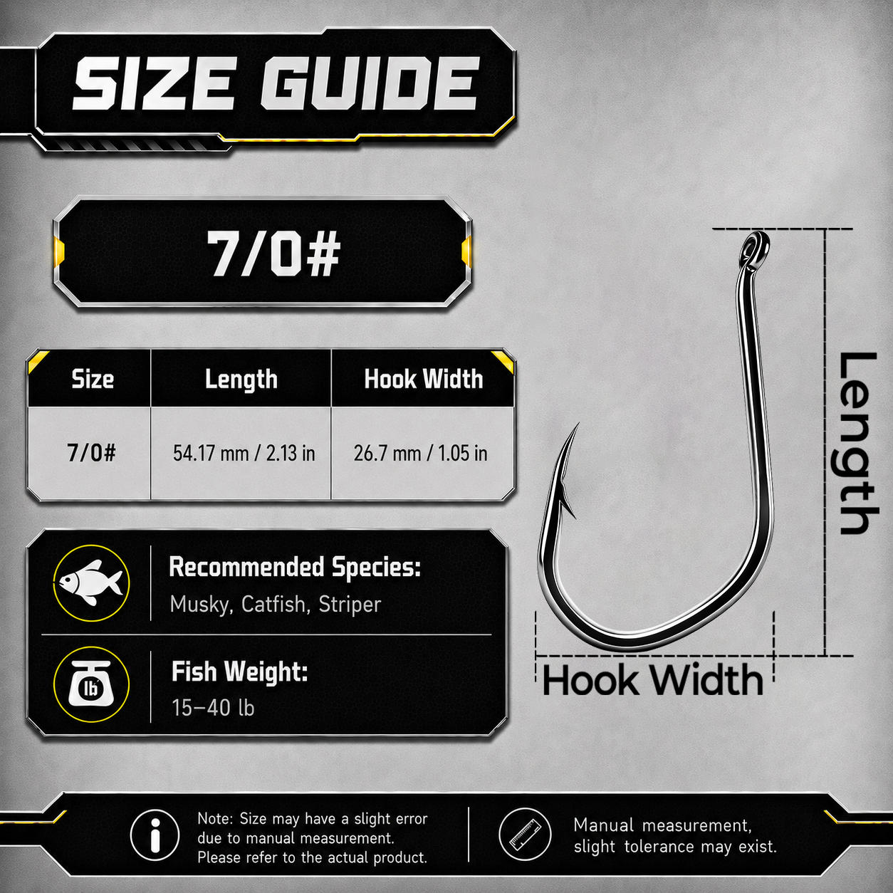 9KM Big Game Fishing Hook 20pcs Heavy Duty V-Bend Hook Strong Large Hook Saltwater Fishing