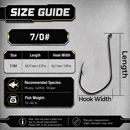 9KM Big Game Fishing Hook 20pcs Heavy Duty V-Bend Hook Strong Large Hook Saltwater Fishing