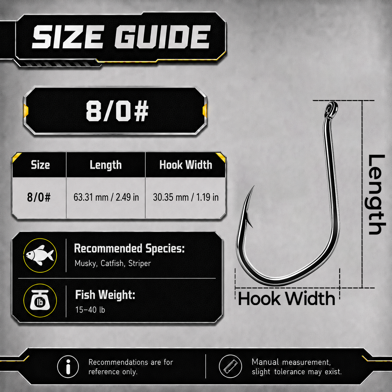 9KM Big Game Fishing Hook 20pcs Heavy Duty V-Bend Hook Strong Large Hook Saltwater Fishing
