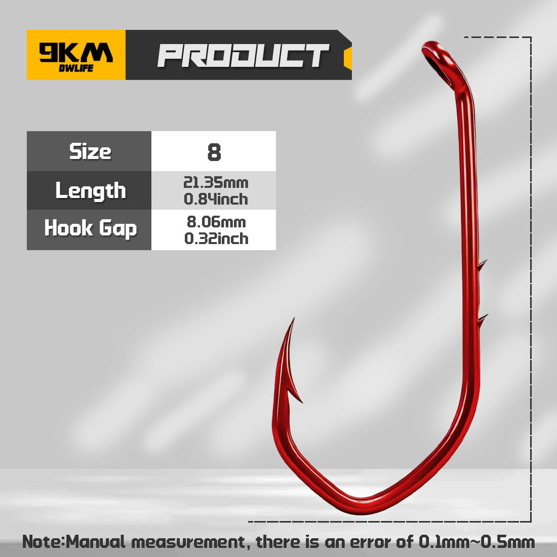 Baitholder Hook 50-100pcs Red Fishing Hook Offset Sea Barbed Hook V-Bend Worm Hook