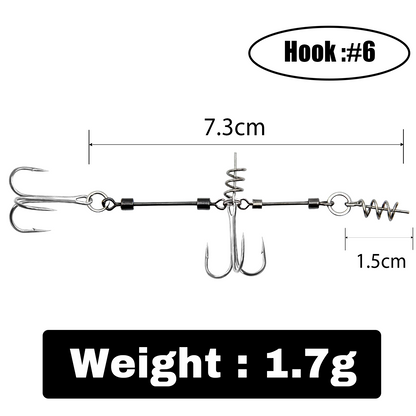 9KM Fishing Stinger Rig for Softbait Pike 1pcs