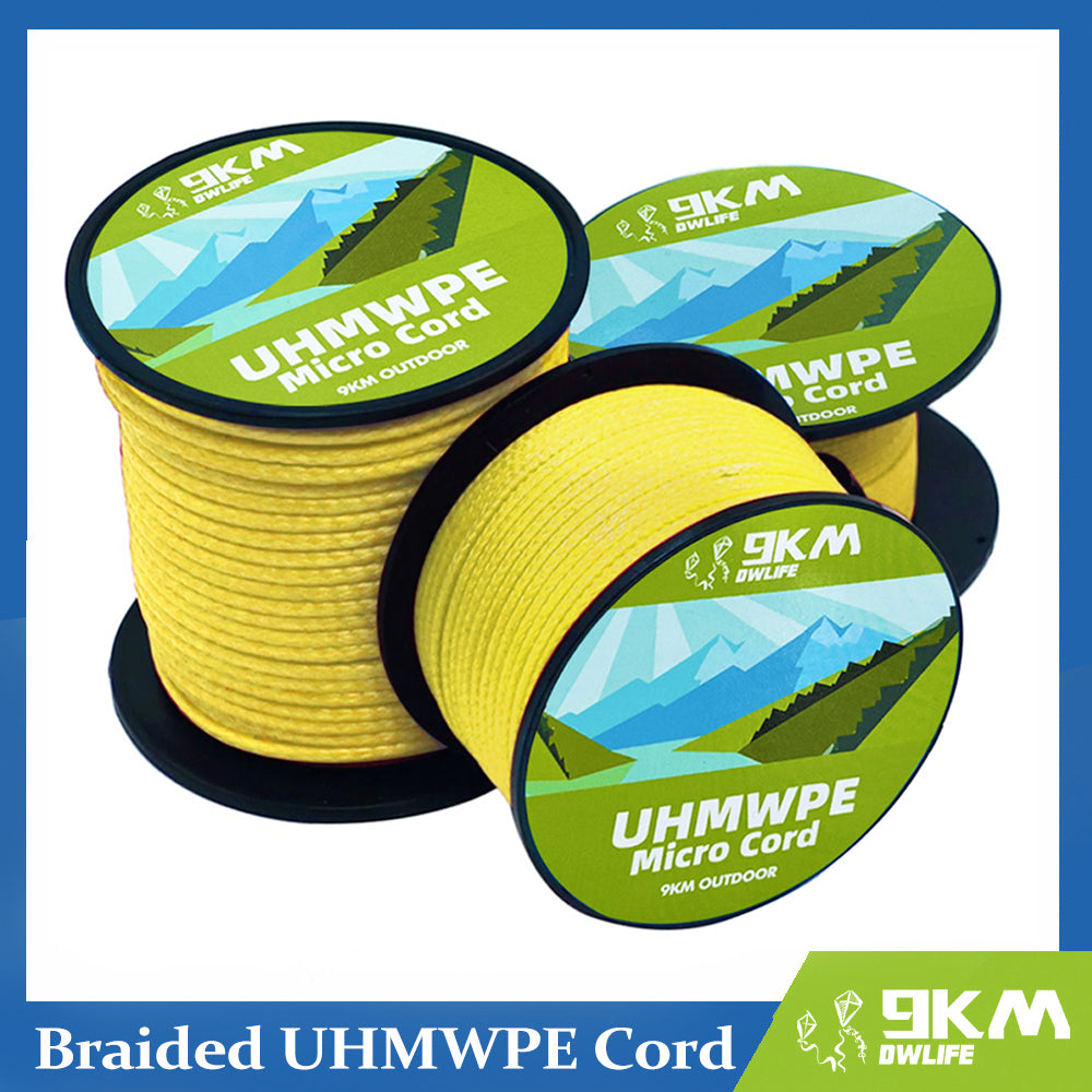 9KM 0.8~1.6mm Spliceable UHMWPE Cord Kite Line for Stunt Power Kite Fishing Thread for Tarp