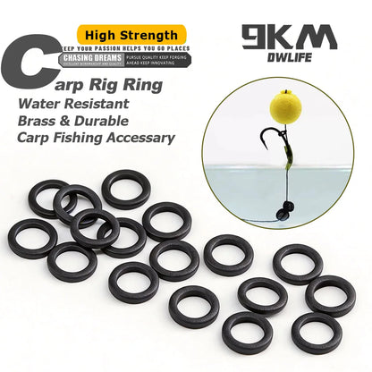 9KM 50-200pcs Carp Rig Rings Fishing Accessories Round Ring For Hair Chod Rig Pop up Bait Boilie Hook