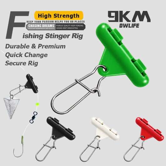 9KM Fishing Sinker Slide 25-100pcs Clip-On Sinker Slide with Duo-Lock Snap Weight Sinker Connector