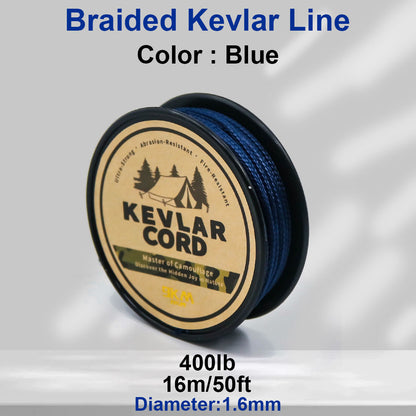 150lb-1500lb Blue Braided Kevlar Line