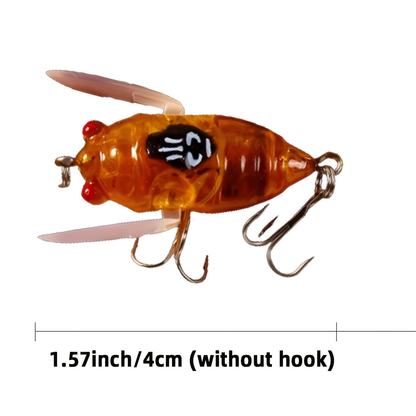 1pcs Cicada Fishing Catcher Fishing Tackle Realistic Cicada Shaped Fake Catching Reusable Swim Baits for Lake Pond