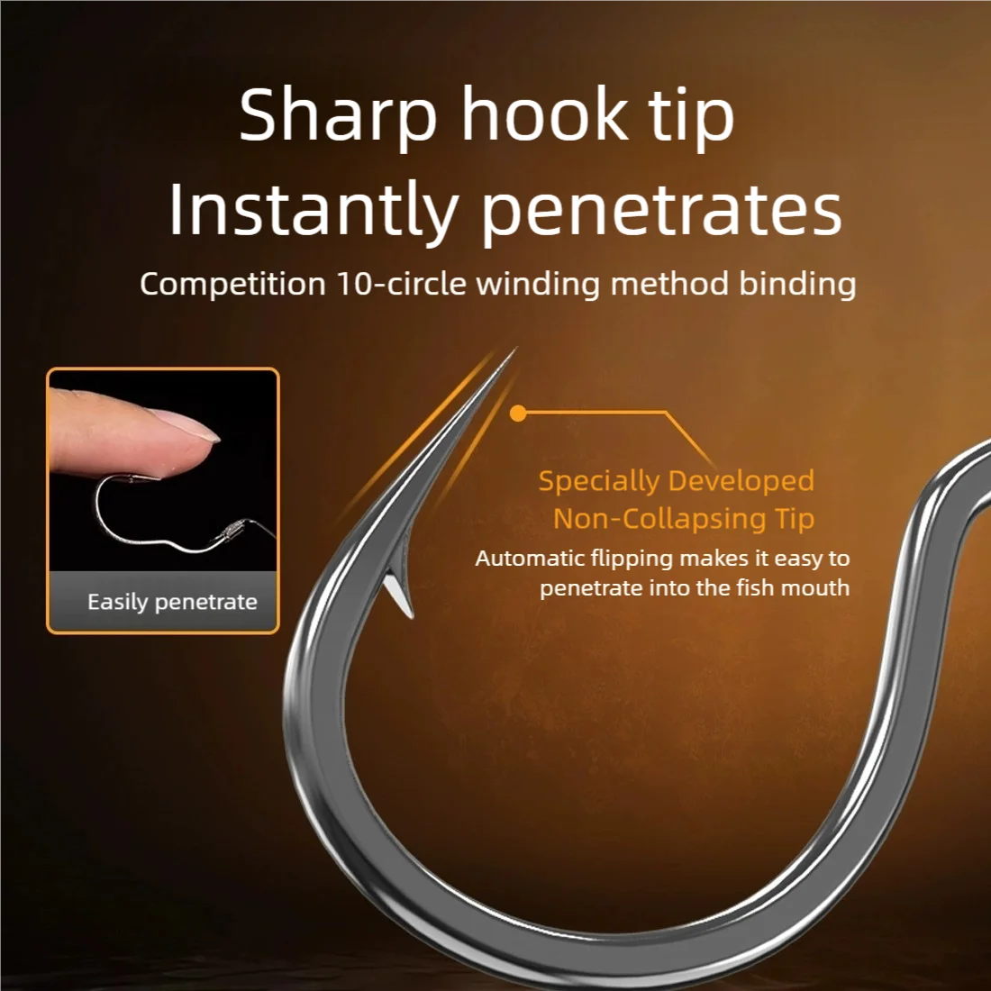 Hook Shadow Line Sharp Automatic Flip Fishing Hook With Eye Sharp Barbed – 9km-dwlife