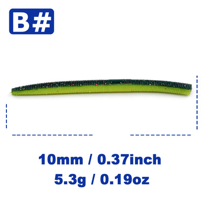 Soft Fishing Worm Lures for Bass Plastic Worm Stick Baits