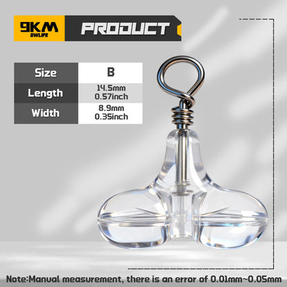 T Shape Fishing Cross Beads with Snap 15pcs