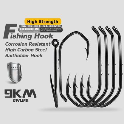 Baitholder Hook 50-100pcs Offset Sea Barbed Hook V-Bend Worm Hook