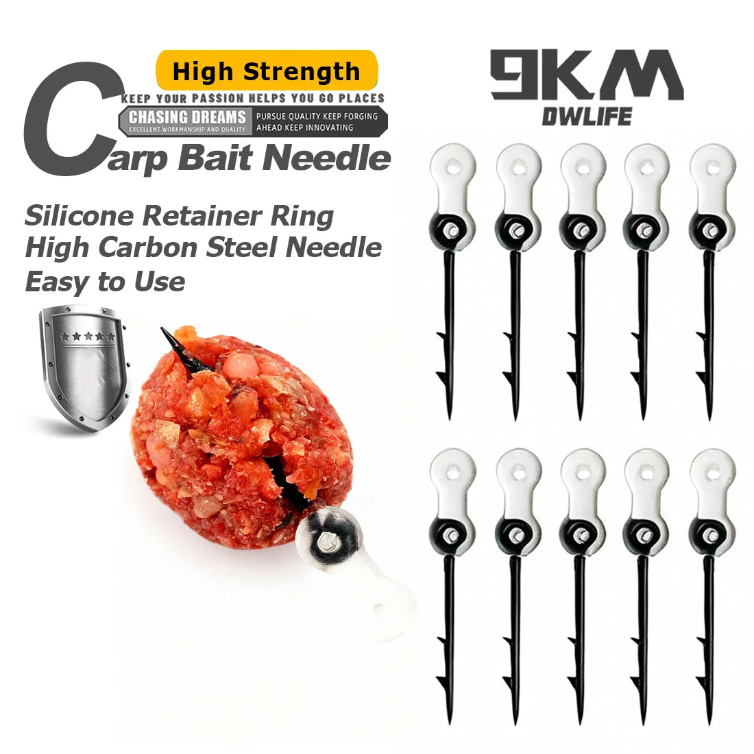 Barbed Silicone Bait Keeper 15-30pcs High Carbon Steel