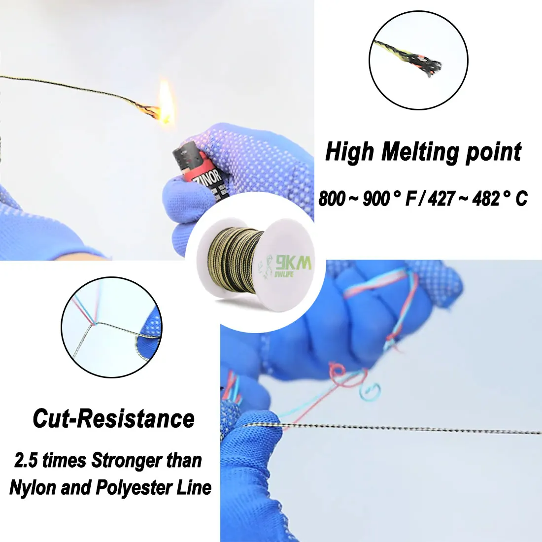 kevlar braided fishing line 80lb-400lb Braided Kevlar Line (Small Roll)