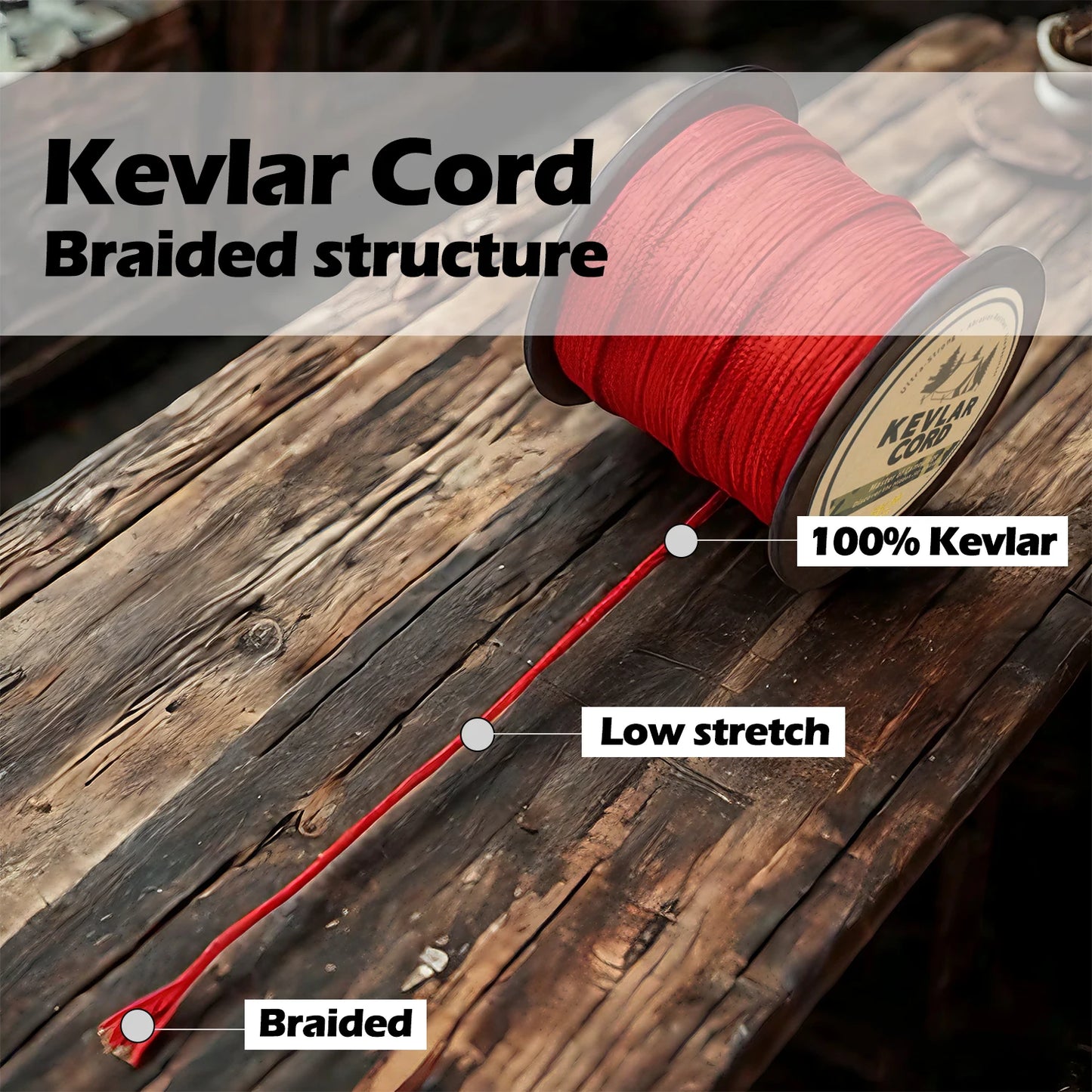  Red Braided Kevlar Line