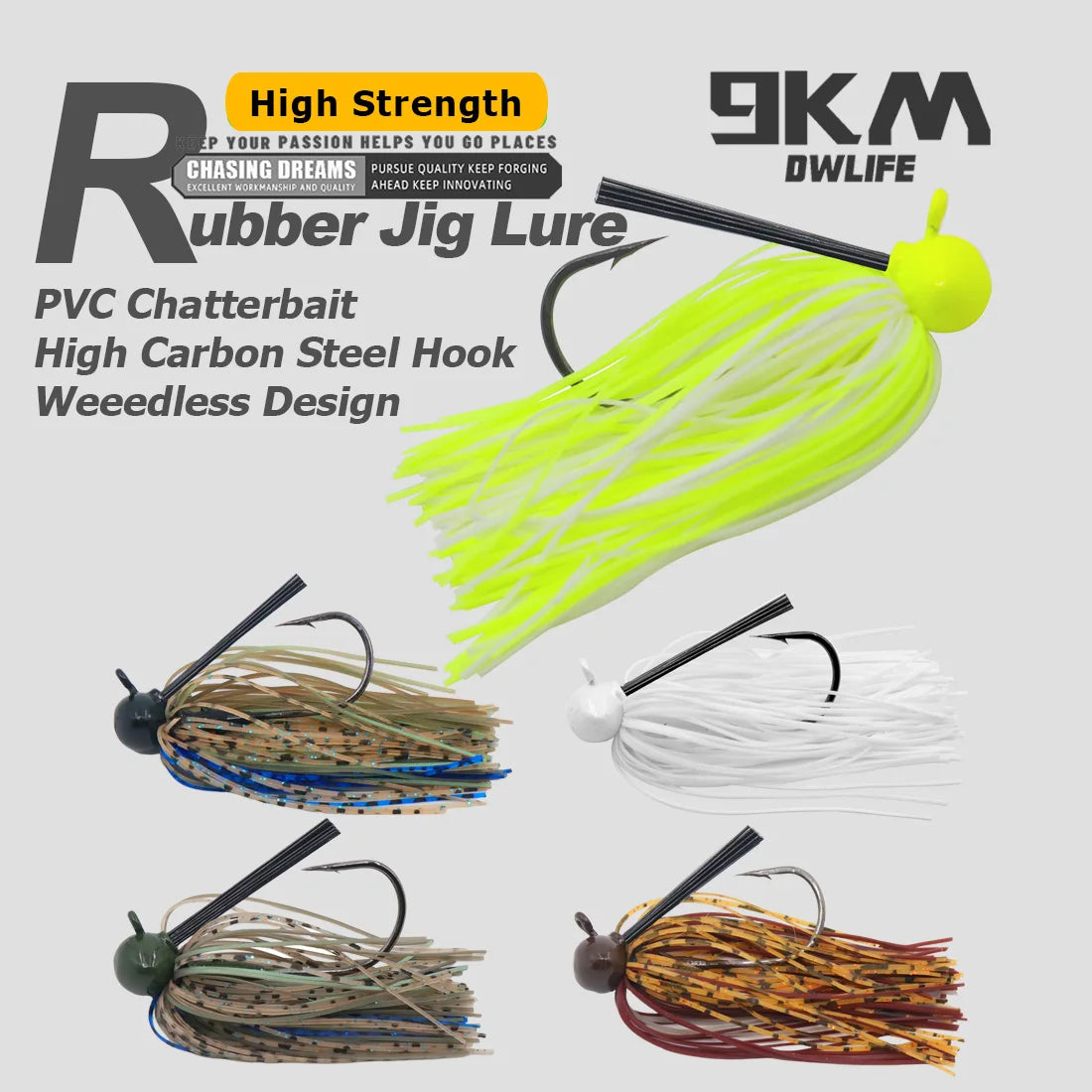 Chatterbaits Rubber Jig Lure PVC Blades Swimbait Jig