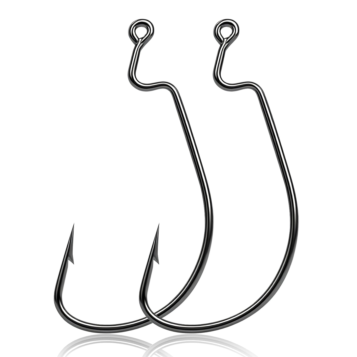  EWG Hooks for Bass Fishing, Offset Worm Hook Texas Rig Hooks