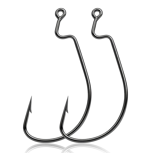  EWG Hooks for Bass Fishing, Offset Worm Hook Texas Rig Hooks
