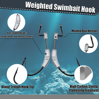 Ewg Hook with Weighted Worm  Hook