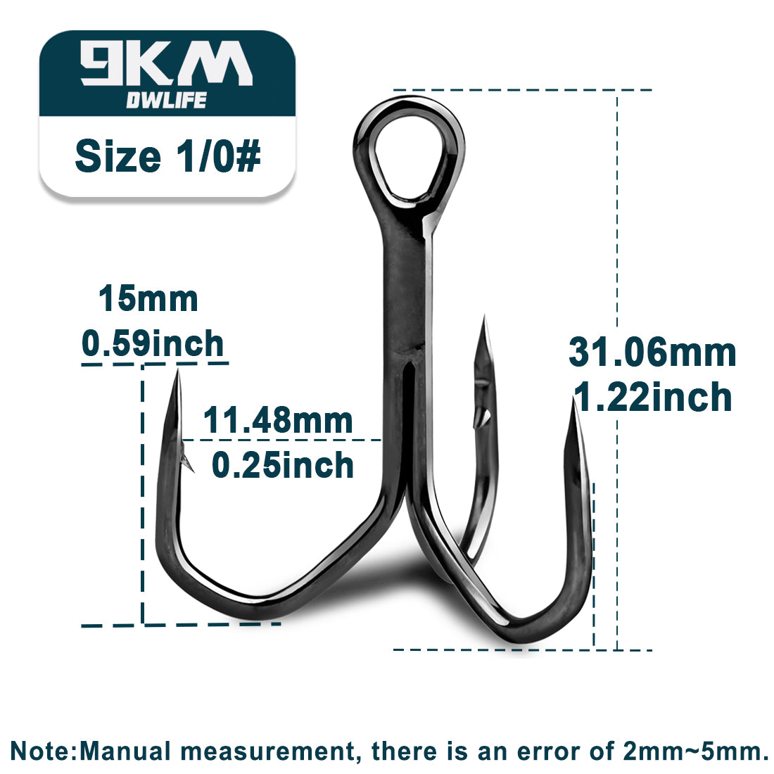 Fishing Treble Hooks Triple Hooks Black