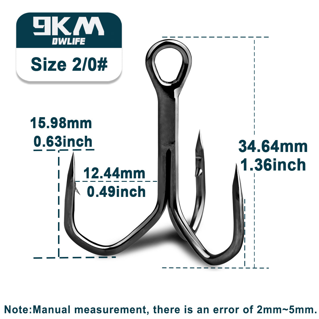 Fishing Treble Hooks Triple Hooks Black