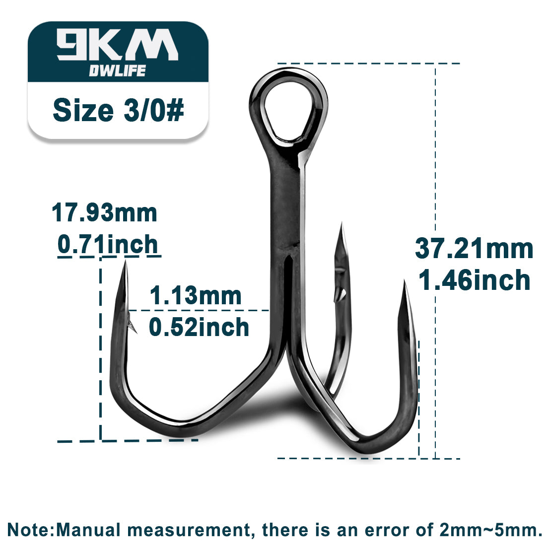 Fishing Treble Hooks Triple Hooks Black