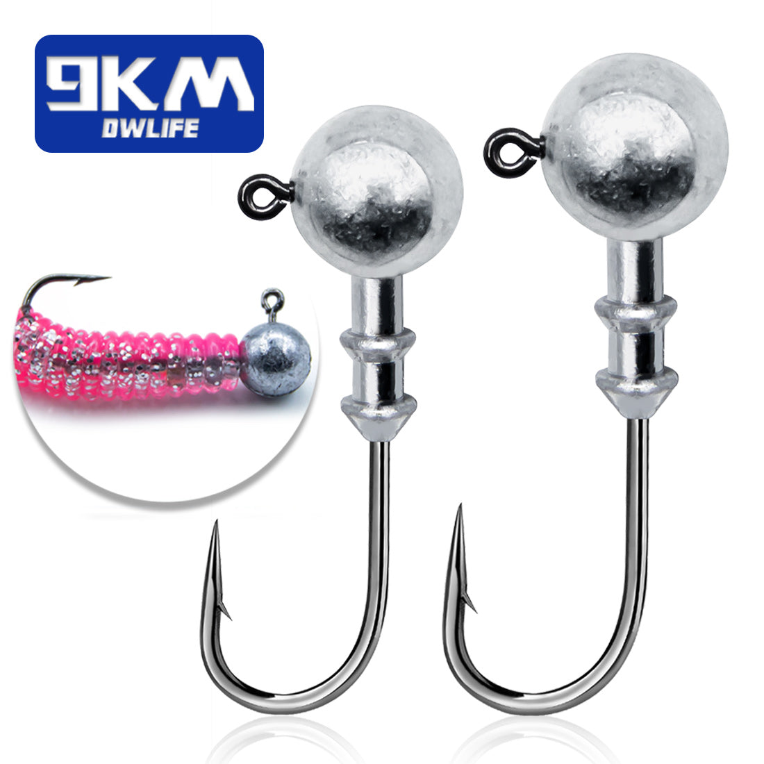 Tumbler Jig Head Fishing Hooks 10~20Pcs Soft Worm Lure Bass Hooks