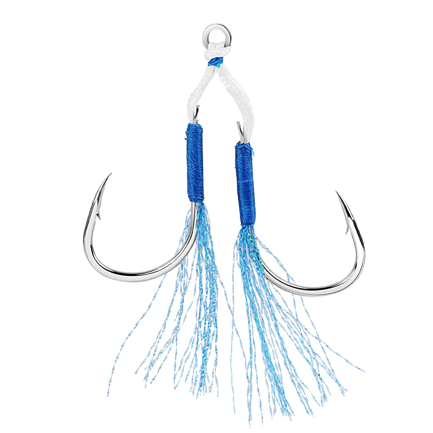 Fishing Assist Hook Solid Ring  Heavy Duty Jig Head Double Hook