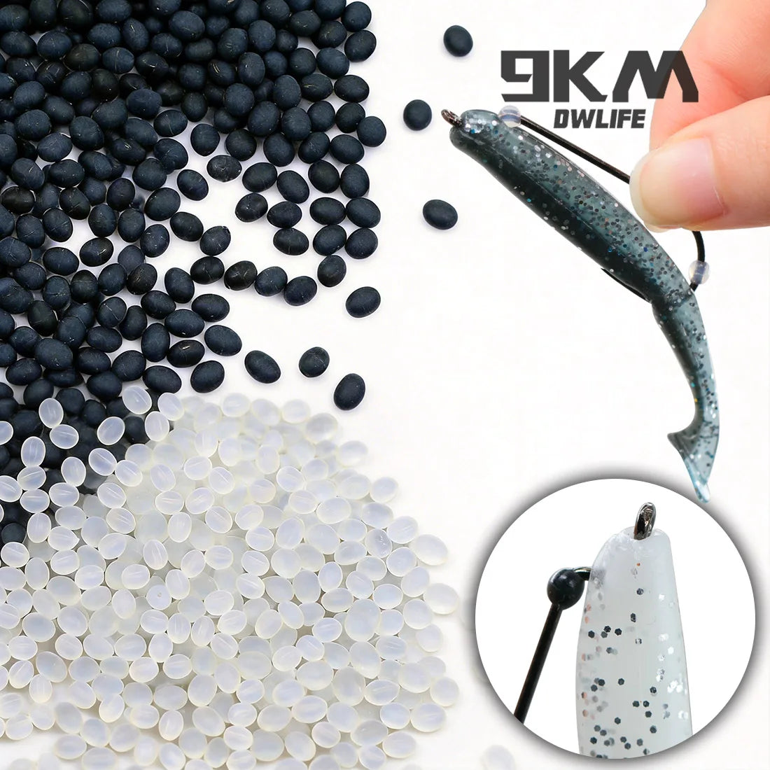 Fishing Bait Pegs Stoppers 100-300PCS Silicone Soft Plastic Bait Keeper Pegs
