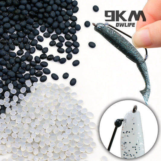 Fishing Bait Pegs Stoppers 100-300PCS Silicone Soft Plastic Bait Keeper Pegs