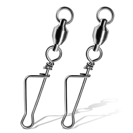 Fishing Ball Bearing Swivels Italian Snap Quick Change Fishing Lure Connector 