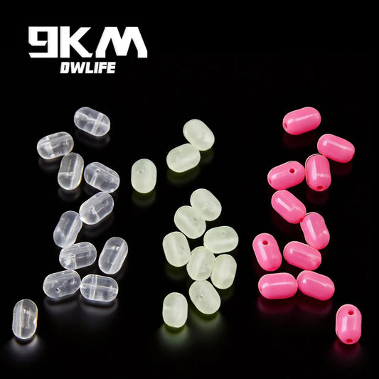 Fishing Bead 50-200pcs Double Cross Hole Beads Fishing Bait Stopper Beads 