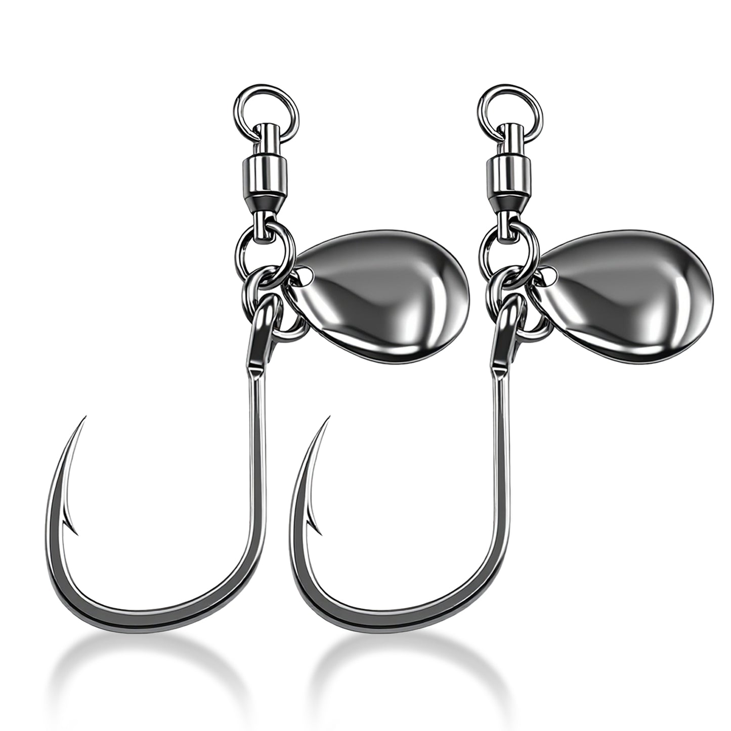 Fishing Hook Big with Swivel&Spoon Live Bait Hook Circle Hooks