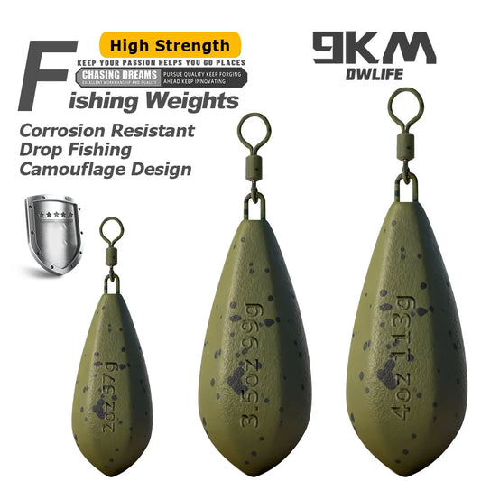 Fishing Lead Sinker with Barrel Swivel 3pcs Carp Fishing Weight 57-113g