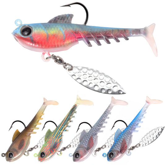 Fishing Lures Swimbait Soft Plastic Lure with Blade