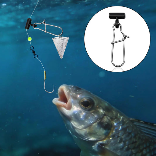 Fishing Sinker Sliders for Fishing Rig 25-100pcs Duo Lock Snap Heavy Duty Weight Sinker